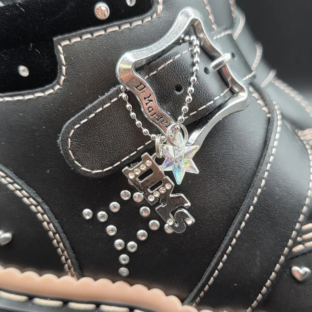 Dr. Martens Women's Caitie Leather Buckle Platform Boot